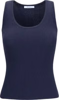 Blue Viscose Tank Tops 1