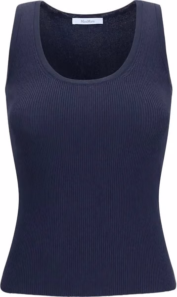 Blue Viscose Tank Tops
