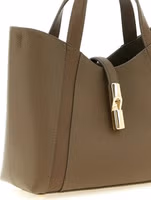 Gray Calfskin Tote Bag 3