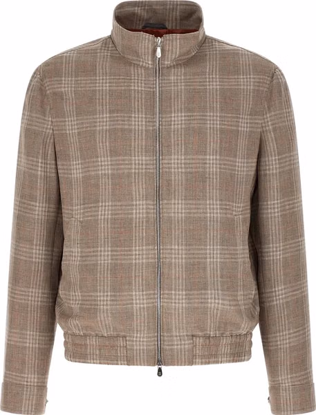 Brown Wool Full-Length Jacket