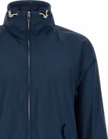 Blue Polyester Full-Length Jacket 3