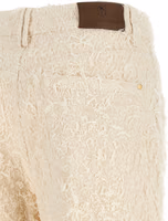 Beige Cotton Casual Pants 4