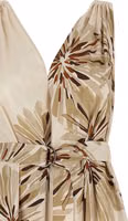 Beige Cotton Midi Dress 3