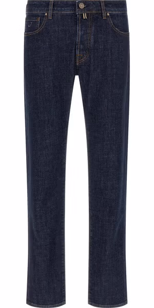 Blue Cotton Slim Fit Jeans