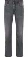 Gray Cotton Slim Fit Jeans 1