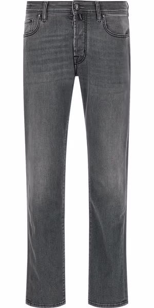 Gray Cotton Slim Fit Jeans