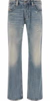 Blue Cotton Straight-Leg Jeans 1