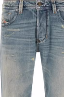 Blue Cotton Straight-Leg Jeans 3