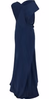 Blue Viscose Long Dress 2
