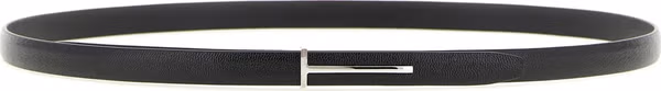 Black Goatskin Thin Belt