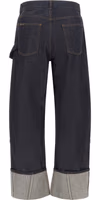 Blue Cotton Straight-Leg Jeans 2