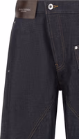 Blue Cotton Straight-Leg Jeans 3