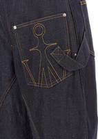 Blue Cotton Straight-Leg Jeans 4