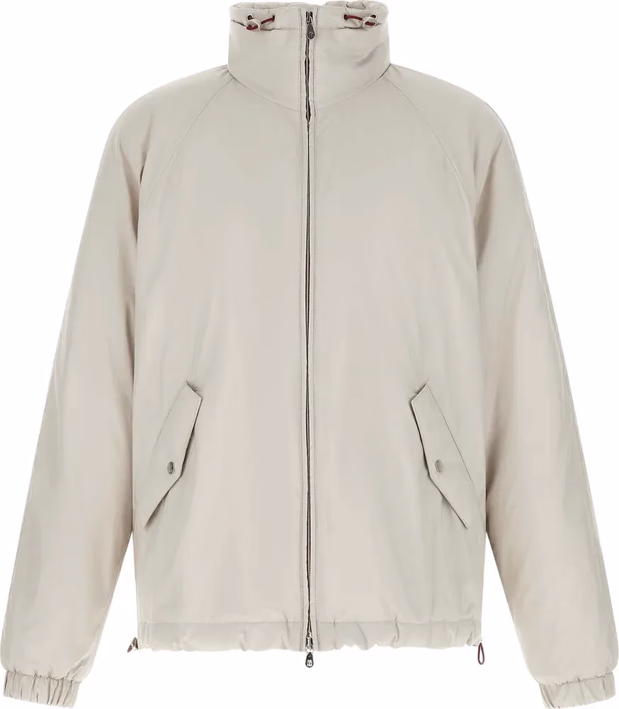 White Polyester Shell Jacket