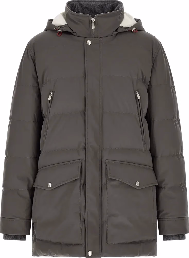 Gray Polyamide Parka