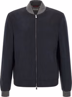 Blue Cashmere Bomber 1