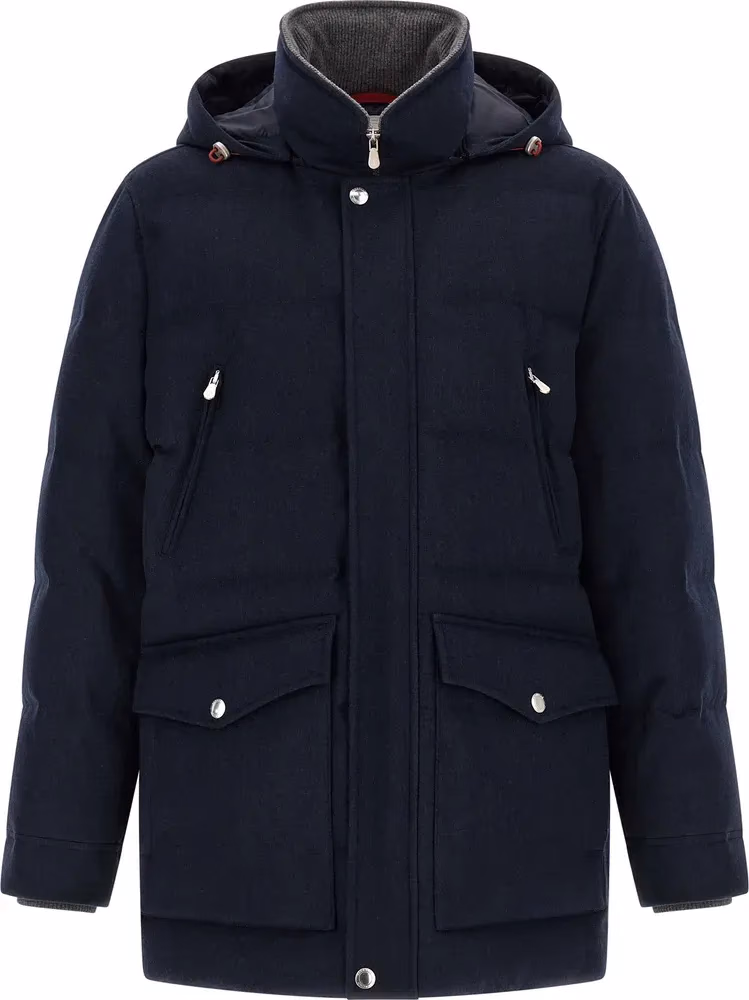 Blue Wool Parka