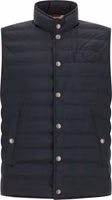 Blue Polyester Sleeveless Jacket 1