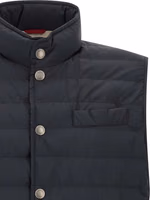 Blue Polyester Sleeveless Jacket 3