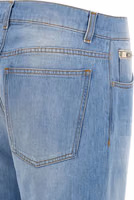 Blue Cotton Straight-Leg Jeans 4