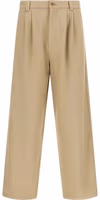 Beige Cotton Casual Pants 1