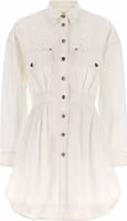 White Cotton Short Dress 1