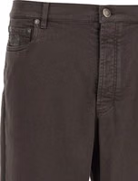 Brown Cotton Straight-Leg Jeans 3