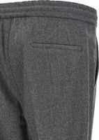 Gray Virgin Wool Casual Pants 4