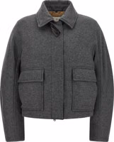 Gray Virgin Wool Full-Length Jacket 2