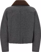 Gray Virgin Wool Full-Length Jacket 3