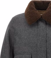 Gray Virgin Wool Full-Length Jacket 4