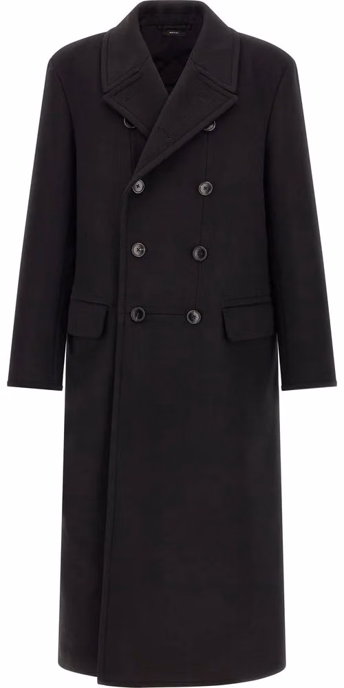 Black Virgin Wool Coat
