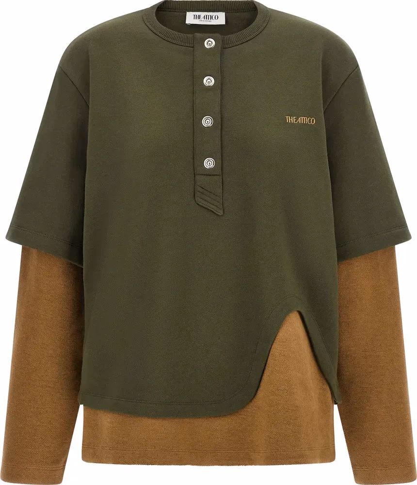 Bicolor Cotton Sweatshirt