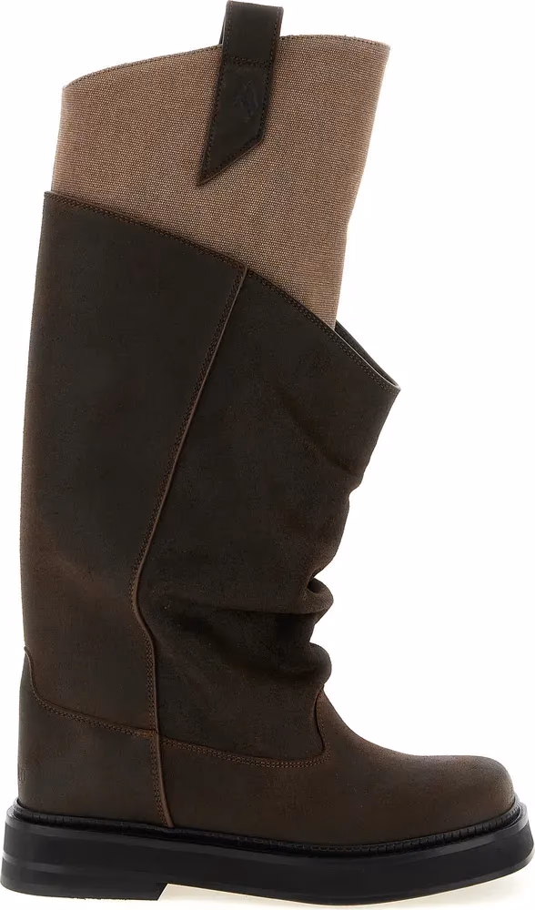 Brown Calf Leather Bos Taurus Over The Knee
