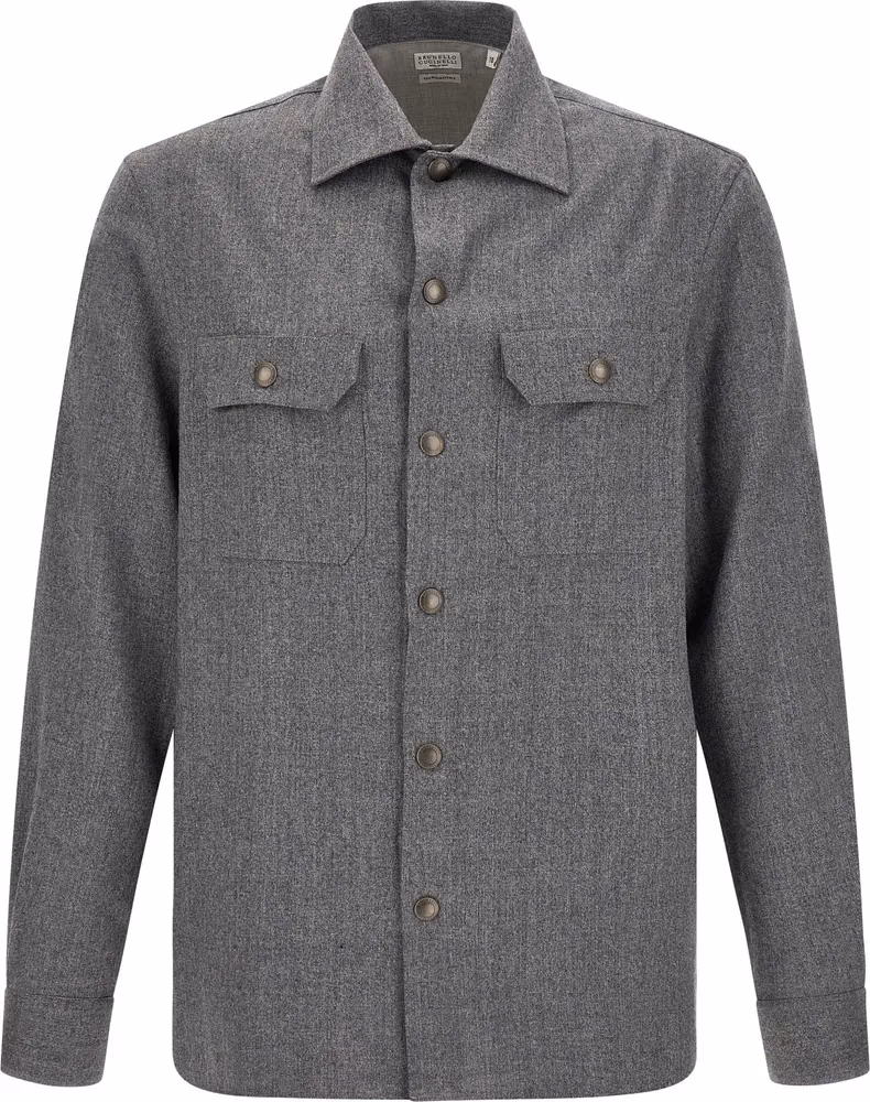 Gray Virgin Wool Blouse