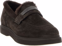 Brown Calfskin Slip-On Loafers 2