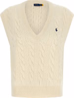 White Wool Sleeveless Jacket 1