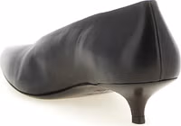 Brown Calfskin Mid Heel Pumps 3