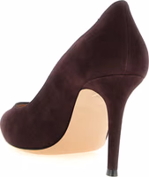 Bordeaux Suede Leather High Heel Pumps 3