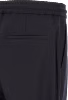 Blue Virgin Wool Casual Pants 4