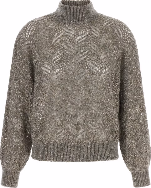 Gray Polyamide Cardigan