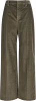 Bicolor Cotton Flared Pants 1