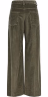 Bicolor Cotton Flared Pants 2