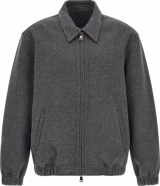 Gray Wool Full-Length Jacket
