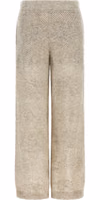 Beige Nylon Casual Pants 1