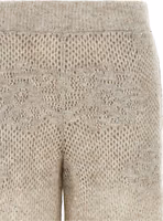 Beige Nylon Casual Pants 3