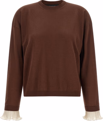 Brown Virgin Wool Cardigan