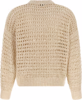 Beige Elastane Cardigan 2