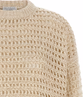 Beige Elastane Cardigan 3