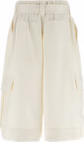 White Cotton Bermuda Shorts 2
